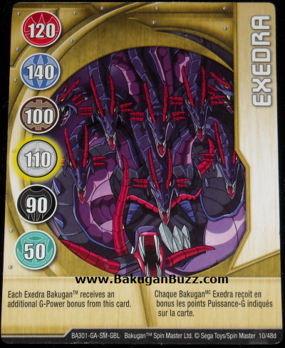 Exedra 10 48d Bakugan 1 48d Card Set